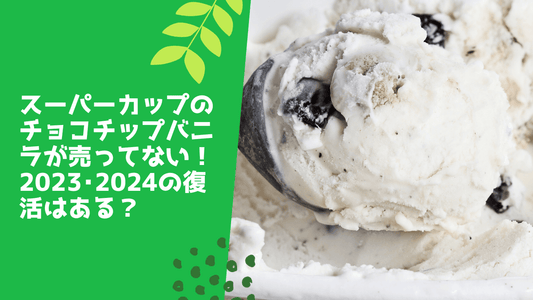 スーパーカップのチョコチップバニラが売ってない!