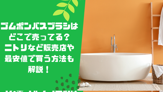 ゴムポンバスブラシはどこで売ってる?ニトリなど販売店や最安値で買う方法も解説!