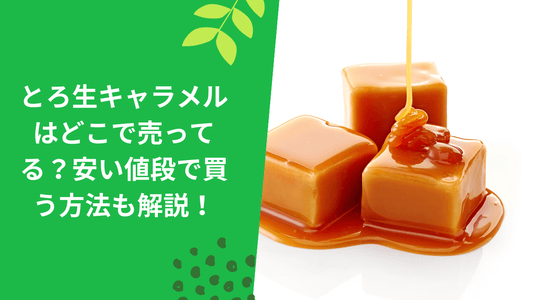 とろ生キャラメルはどこで売ってる?安い価格で買う方法も解説!