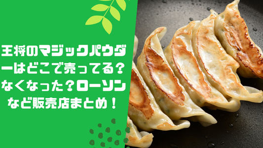 王将のマジックパウダーはどこで売ってる?なくなった?ローソンなど販売店まとめ!
