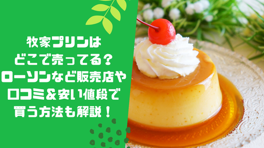 牧家プリンはどこで売ってる?