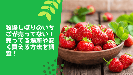 牧場しぼりのいちごが売ってない!