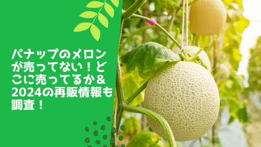 パナップのメロンが売ってない!