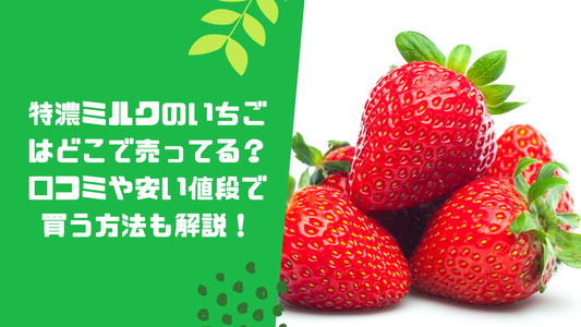 特濃ミルクのいちごはどこで売ってる?口コミや安い値段で買う方法も解説!