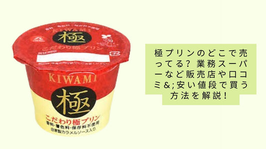 極プリンのどこで売ってる?