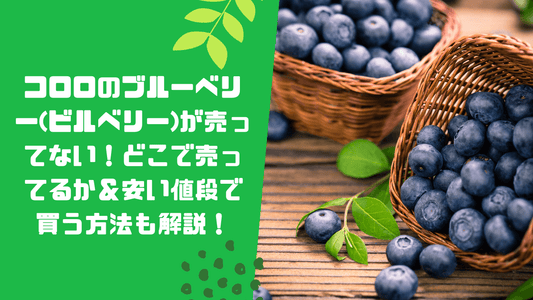 コロロのブルーベリー(ビルベリー)が売ってない！どこで売ってるか＆安い値段で買う方法も解説！