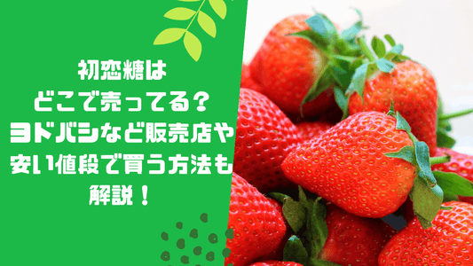 初恋糖はどこで売ってる？ヨドバシなど販売店や安い値段で買う方法も解説！