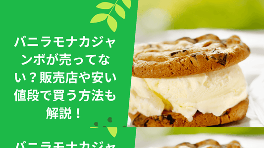 バニラモナカジャンボが売ってない？販売店や安い値段で買う方法も解説！